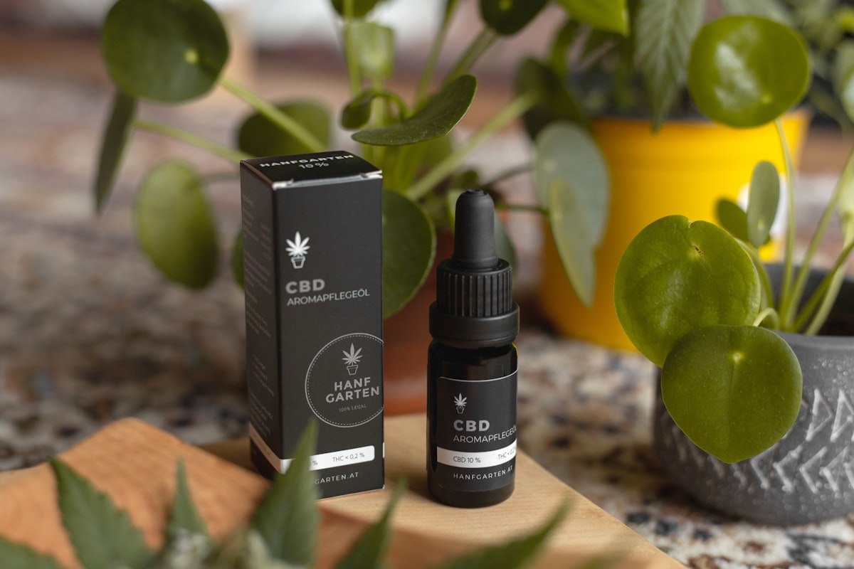 Black CBD oil dropper bottle and packaging representing pharmaceutical-grade CBD cannabis oil products like those offered by BOD Australia