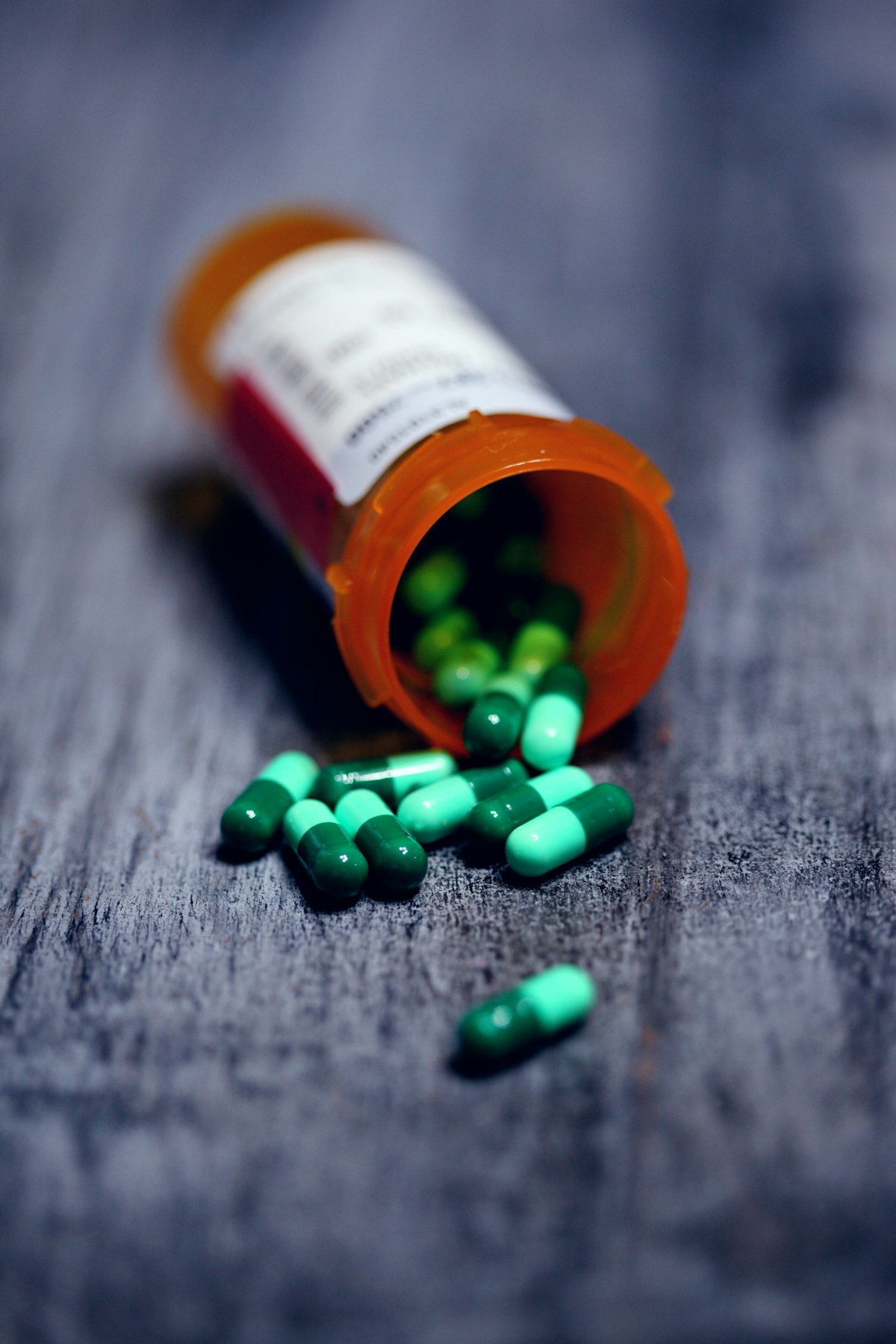 Prescription bottle with pharmaceutical capsules representing medicinal cannabis capsule products dispensed through Australian pharmacies