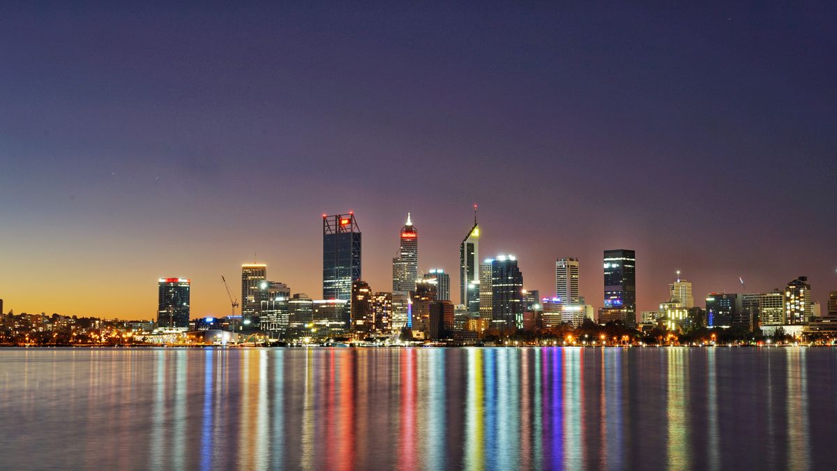 Perth city skyline and Swan River representing cannabis laws in Western Australia