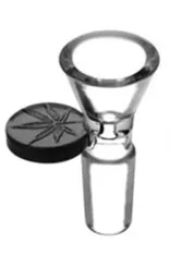 AFG Distribution Canada 14mm Cone Bowl with Embossed Leaf Tab  - Assorted — Accessories