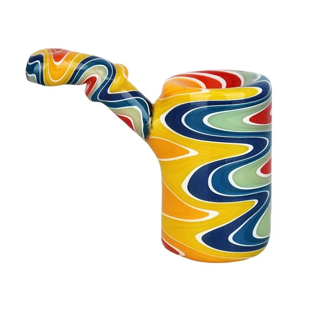 AFG Distribution Canada 3.25" - Rainbow Wig Wag Sherlock Glass Hand Pipe — Accessories