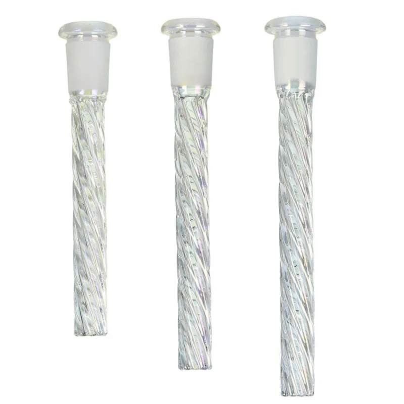 AFG Distribution Canada 4" Pulsar Iridescent Rainbow Twist Downstem - Pearl — Accessories