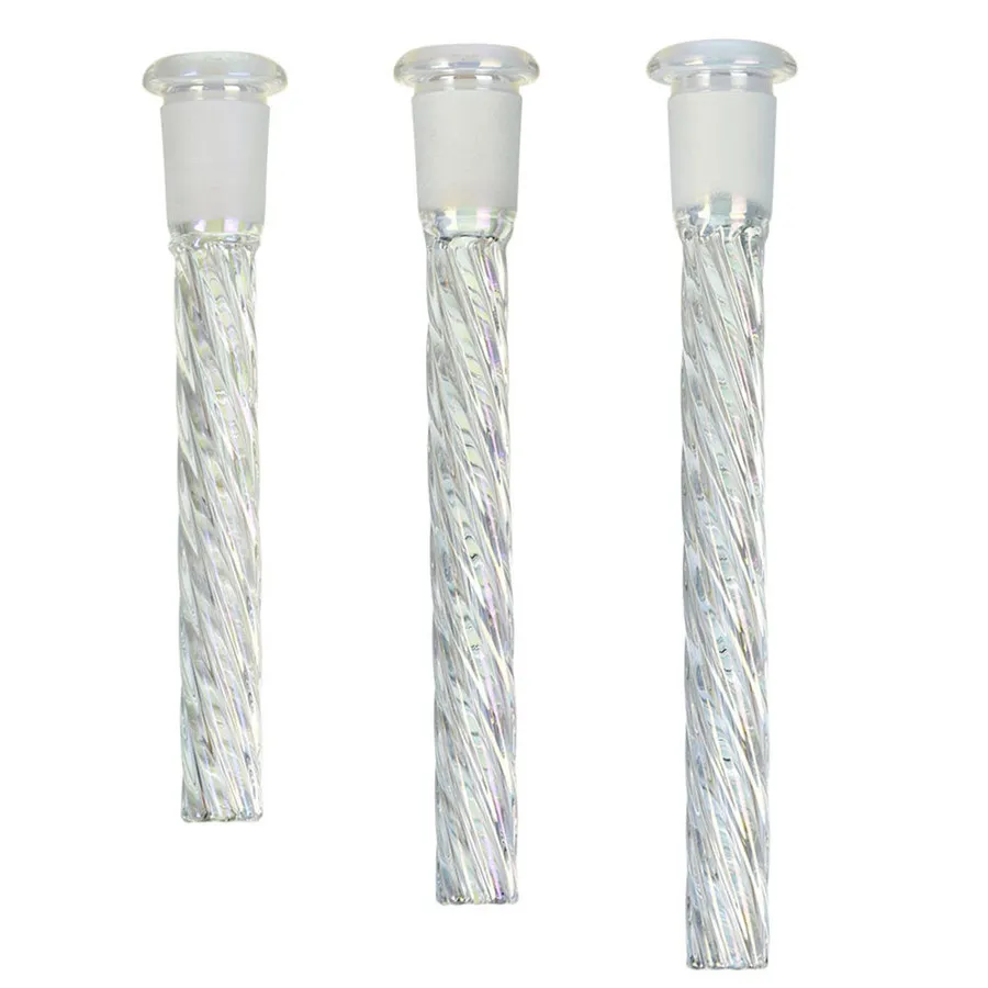 AFG Distribution Canada 4" Pulsar Iridescent Rainbow Twist Downstem - Pearl — Accessories