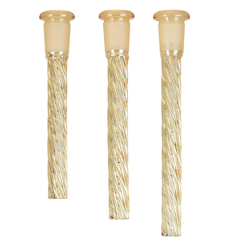 AFG Distribution Canada 5" Pulsar Iridescent Rainbow Twist Downstem - Gold — Accessories