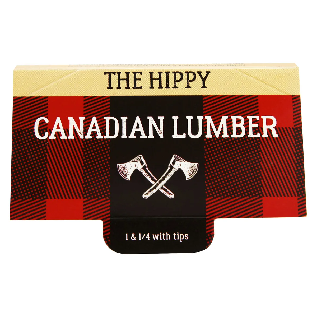 Canadian Lumber Hippy Unbleached Hemp & Flax Rolling Papers with Tips -  1 1/4" - Single Feed — Accessories