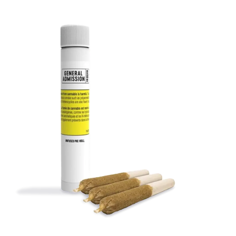 General Admission Peach Ringz Infused Pre-Roll 3-pack | 1.5g — Pre-Rolls