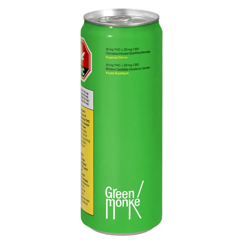 Green Monké Green Monke - Tropical Citrus - Hybrid - THC/CBD (10:20) - 350ml — Edibles