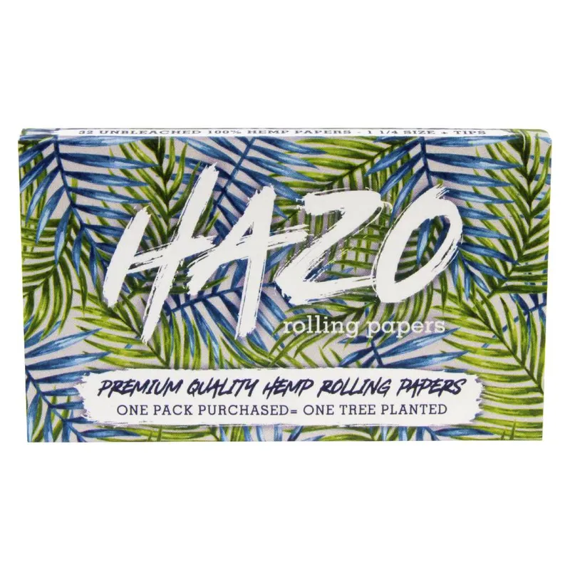 Hazo Hemp Rolling Papers - 1 1/4" - Single Feed — Accessories