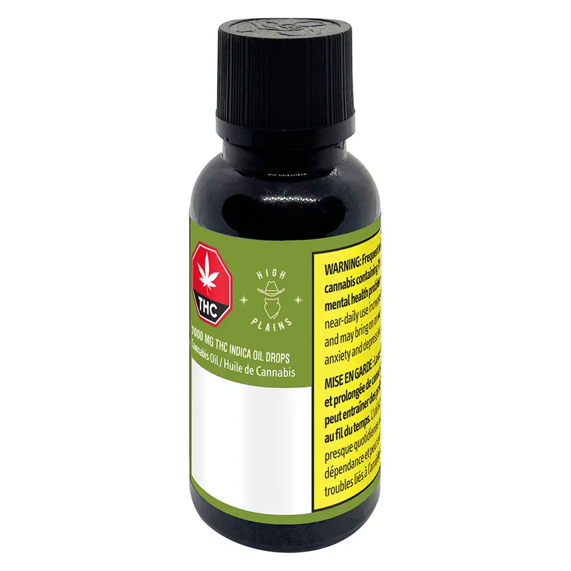 High Plains 1000mg THC Indica Oil Drops - 35ml — Concentrates