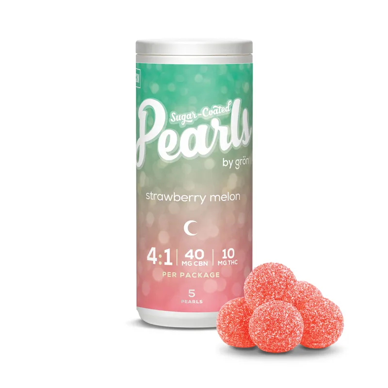 Pearls Strawberry Melon 4:1 CBN/THC Gummies — Edibles