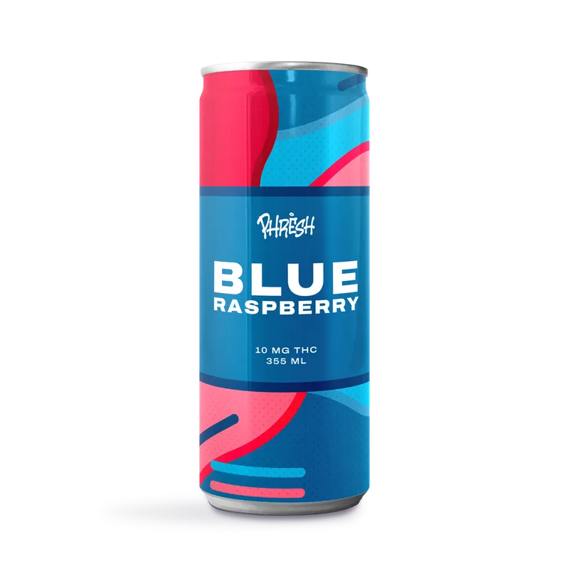Phresh Cannabis Blue Raspberry Sparkling Beverage — Edibles