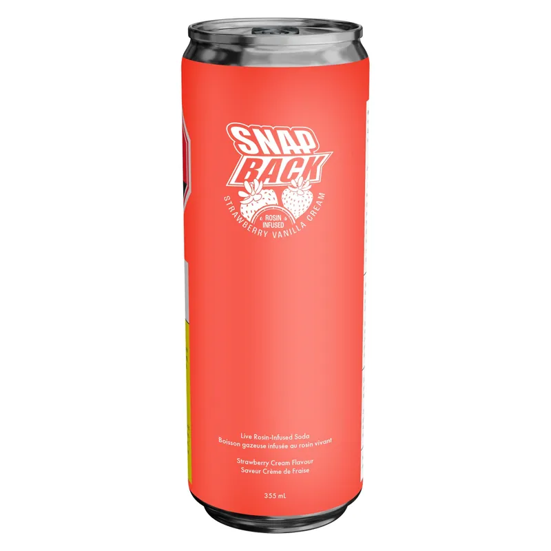 Snap Back Rosin-Infused Strawberry Vanilla Cream - Hybrid - 355ml — Edibles