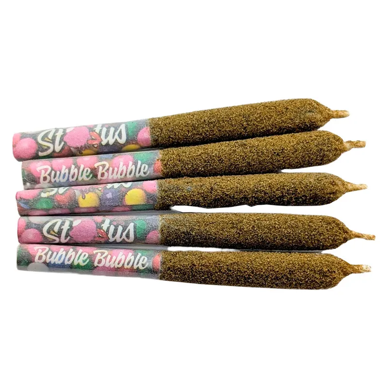 Status Bubble Bubble Liquid Diamond Infused Kief Coated Pre-Roll - Sativa - 5x0.25g — Pre-Rolls