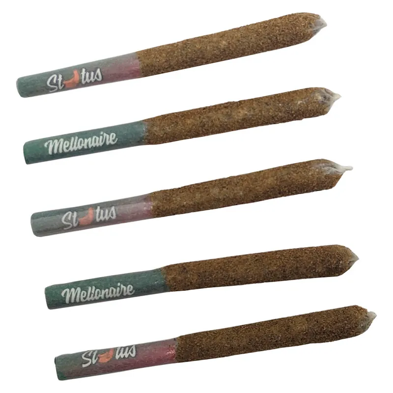 Status Mellonaire Liquid Diamond Infused Kief Coated Pre-Roll - Indica - 5x0.25g — Pre-Rolls