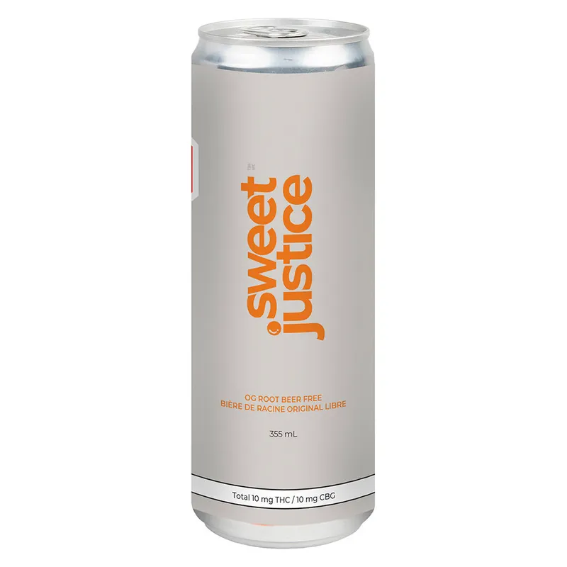 Sweet Justice OG Root Beer FREE Sugar Free - Hybrid  THC/CBG (10:10)- 355ml — Edibles