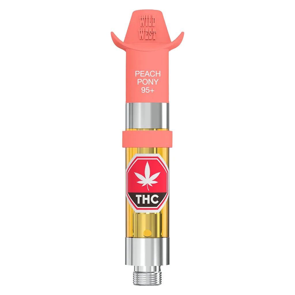 Wild West 95+ Peach Pony Liquid Diamonds 510 Thread Cartridge - Hybrid - 0.95g — Vaporizers