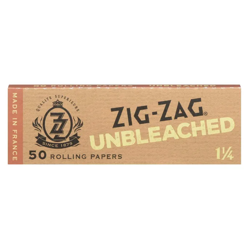 Zig-Zag Zig Zag - Unbleached 1 1/4" Rolling Papers - Brown - Single Feed — Accessories
